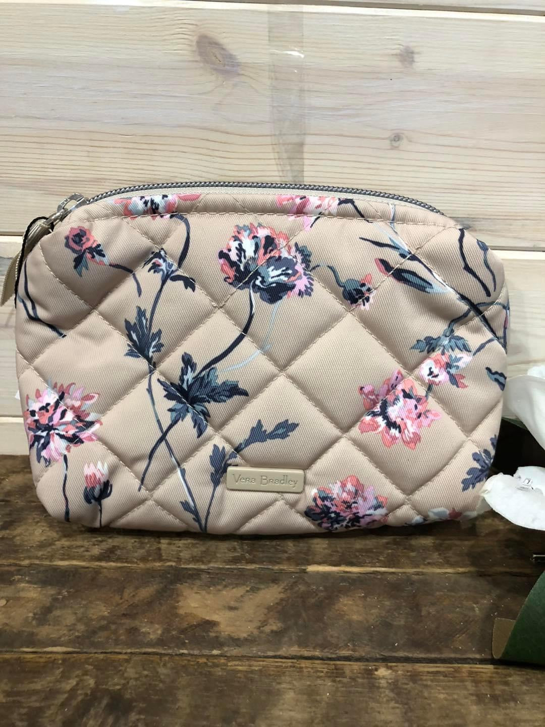 VERA BRADLEY MAKEUP BAG STRAWFLOWERS