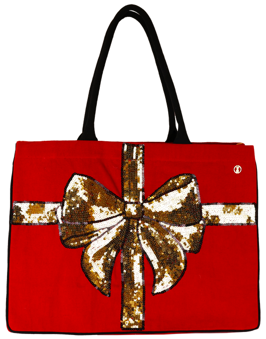 SIMPLY SOUTHERN SEQUIN TOTE BOW