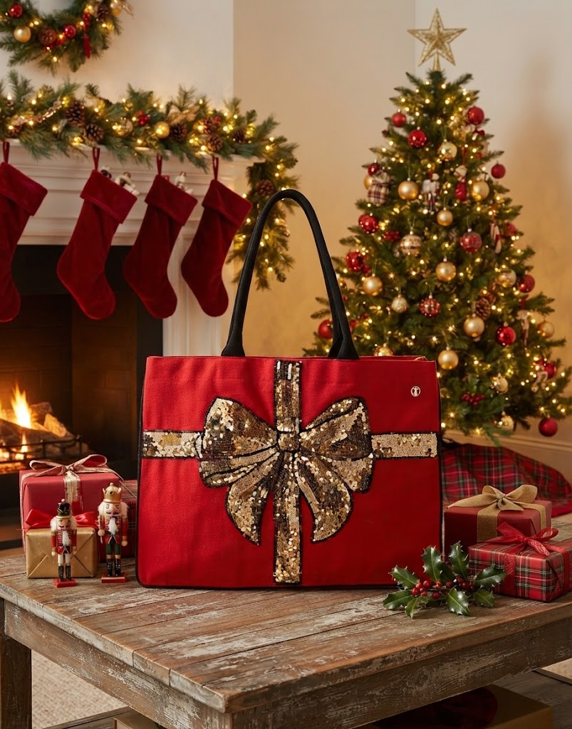 SIMPLY SOUTHERN SEQUIN TOTE BOW