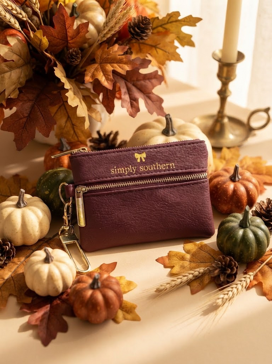 Simply Southern Mini Zip Maroon