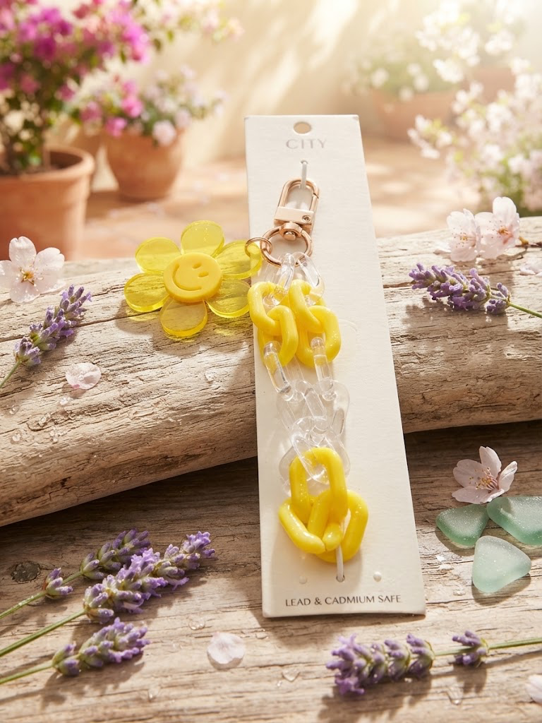 Yellow Flower Keychain