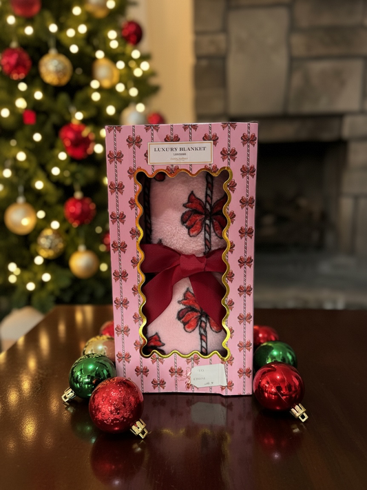 Simply Southern 50X60 Christmas Blanket Bow