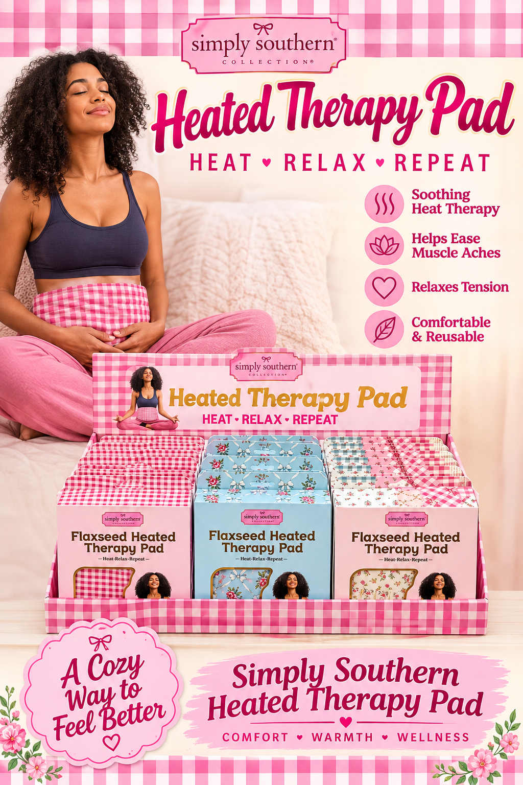 Simply Southern Flaxseed Heated Therapy Pad