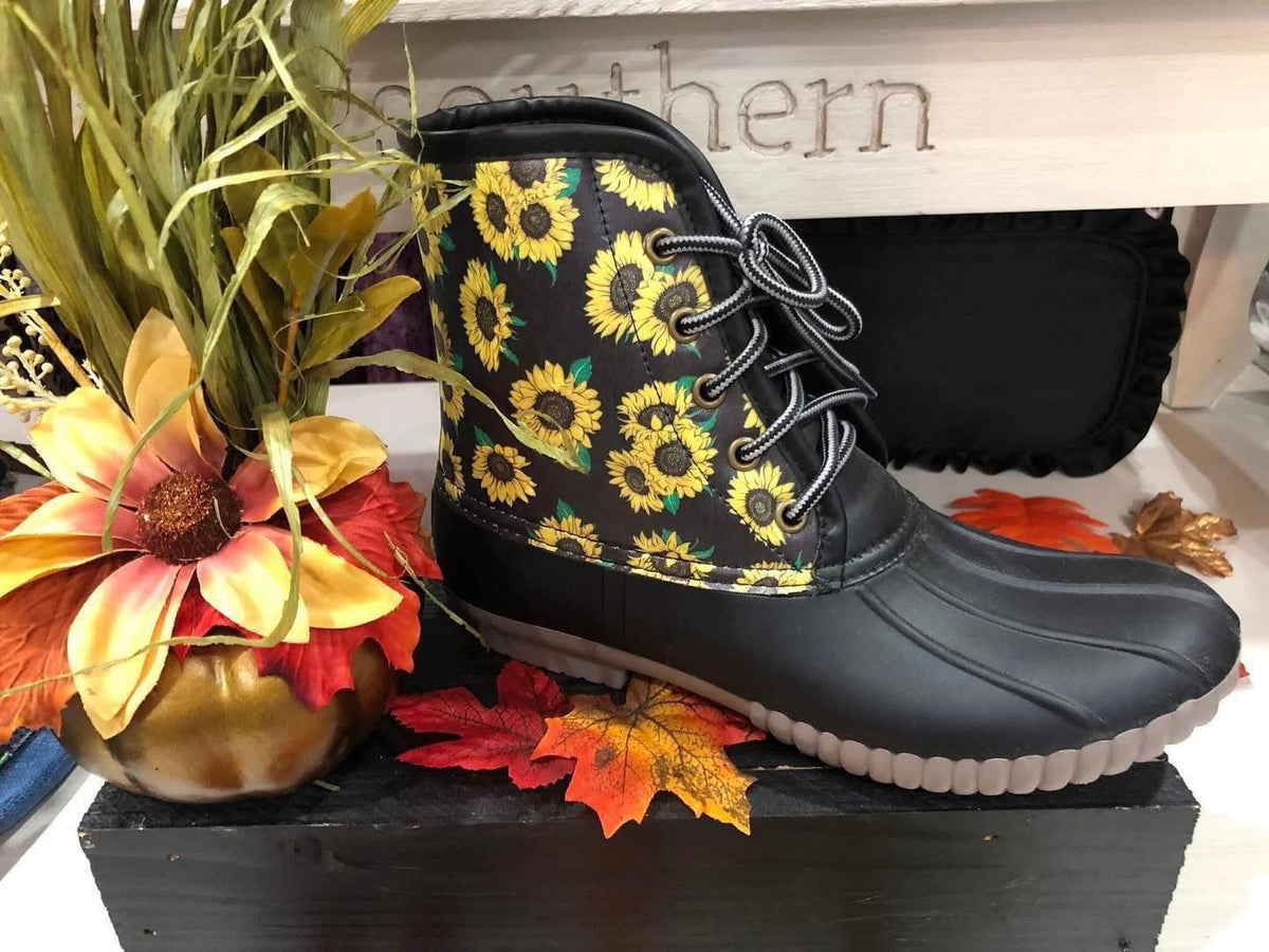 SUNFLOWER DUCK BOOTS
