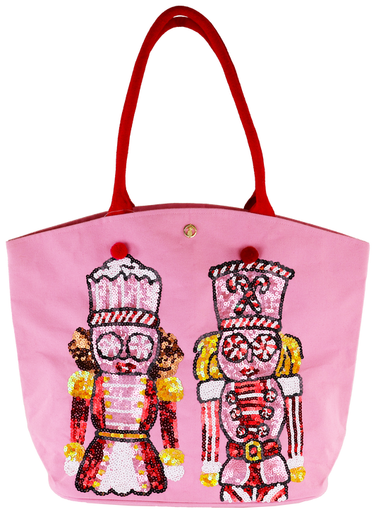 SIMPLY SOUTHERN SEQUIN TOTE NUTCRACKER