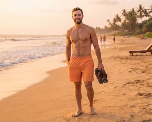 SIMPLY SOUTHERN MENS LINED SHORTS-HIBI