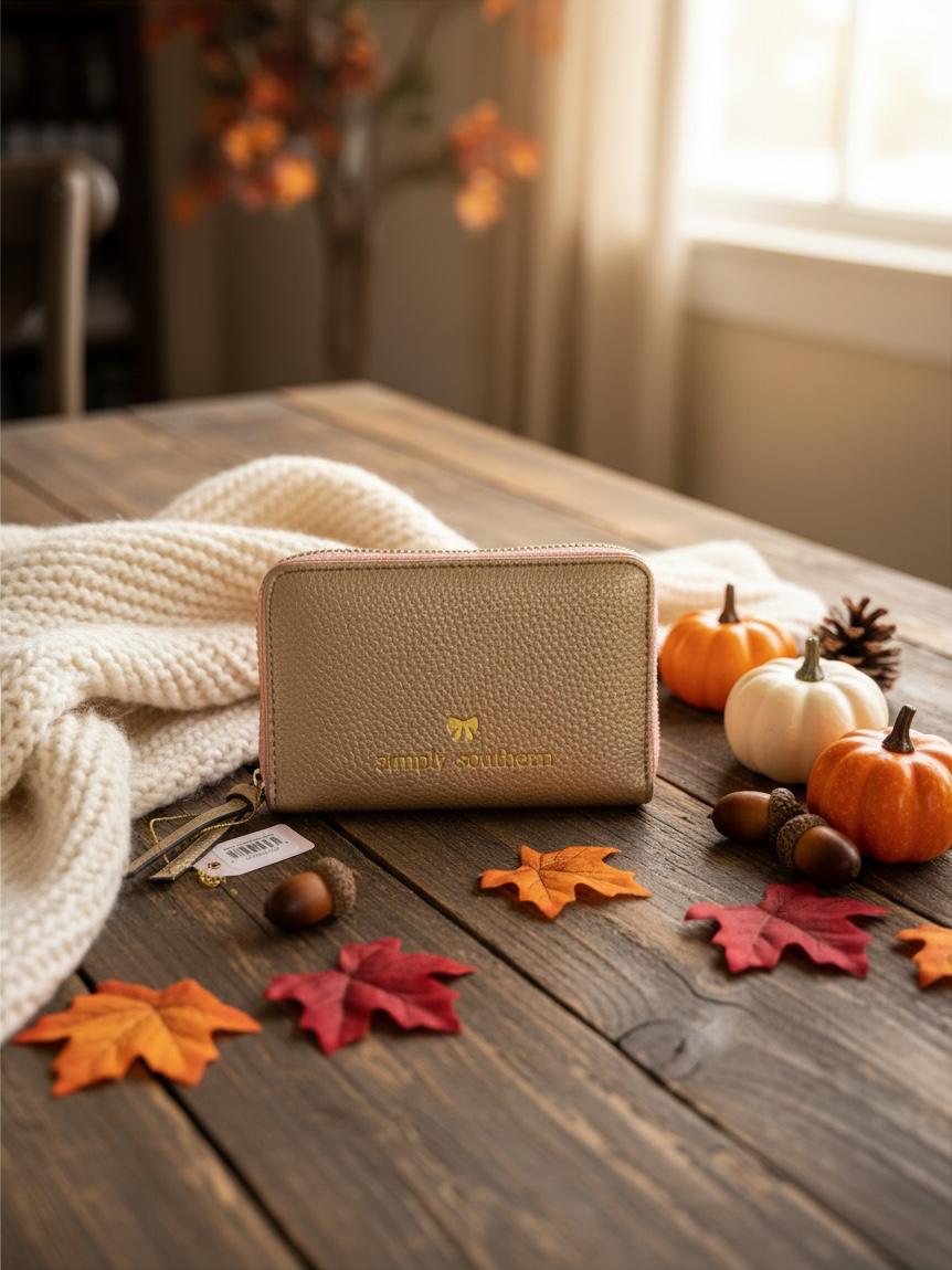 Simply Southern Small Zip Wallet Gold