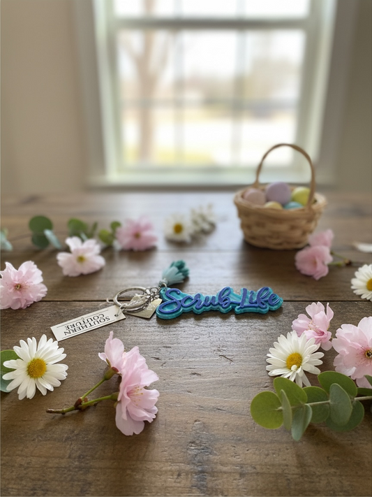 Southern Couture Scrub Life Keychain
