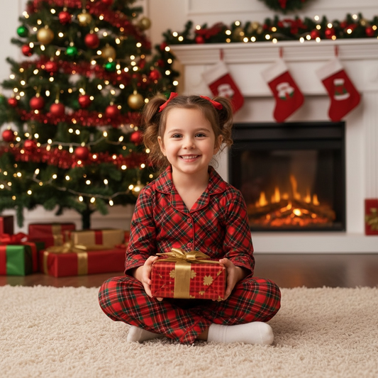 YOUTH PJ BUTTON DOWN PLAID
