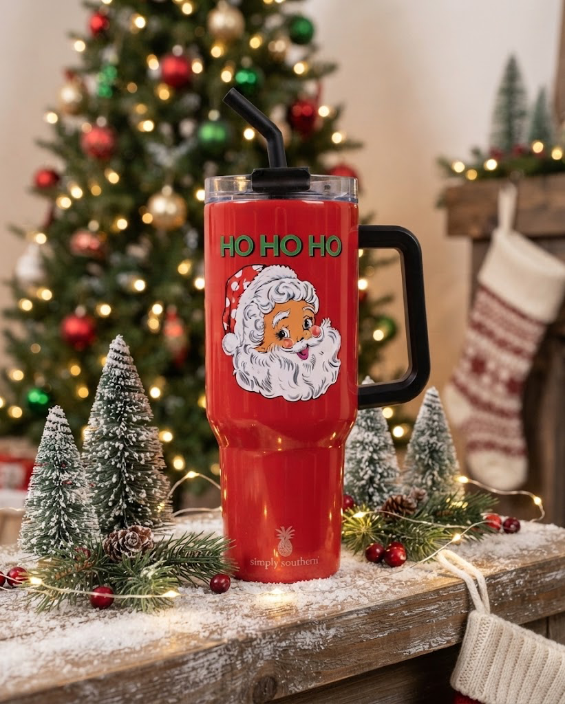 Simply Southern Tumbler Red Santa