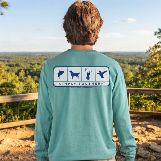 MULTI LOGO MENS LONG SLEEVE TEE