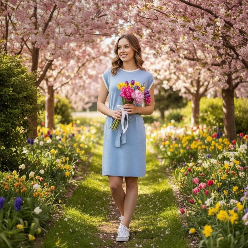 She+Sky Blue Sweater Dress