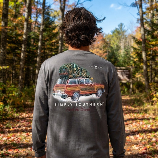 CHRISTMAS-XMAS TREE MENS LONG SLEEVE TEE