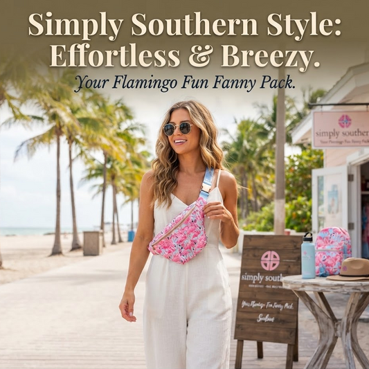SIMPLY SOUTHERN FANNY PACK FLAMINGO