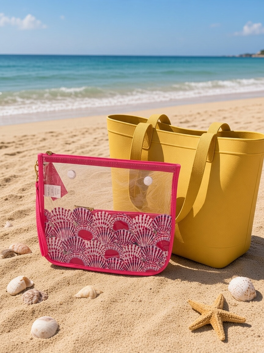 Simply Southern Clear Zipper Cases – Shell, Pineapple & Seahorse