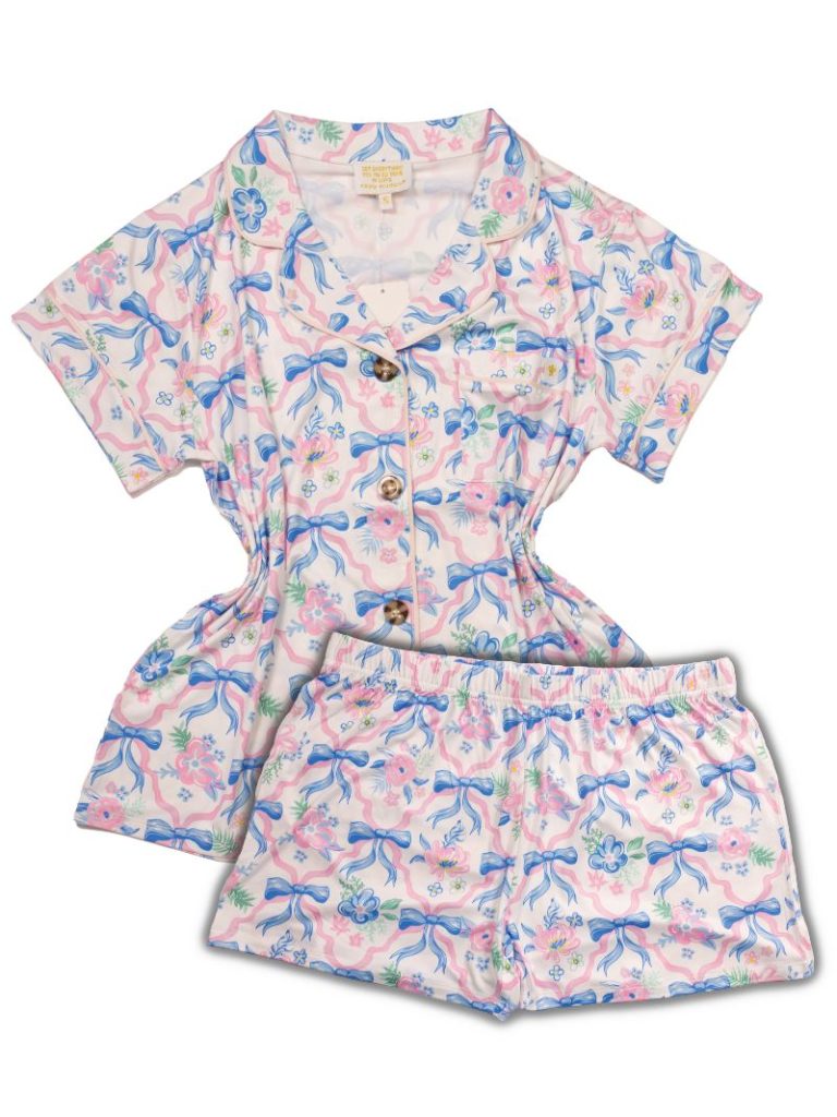 SIMPLY SOUTHERN BUTTON PJ SET BOWS