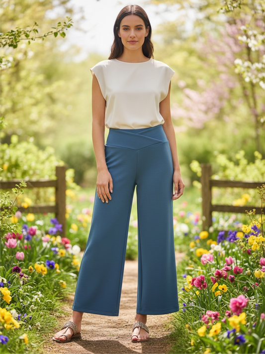 Simply Southern Wide Leg Pants Dk Blue