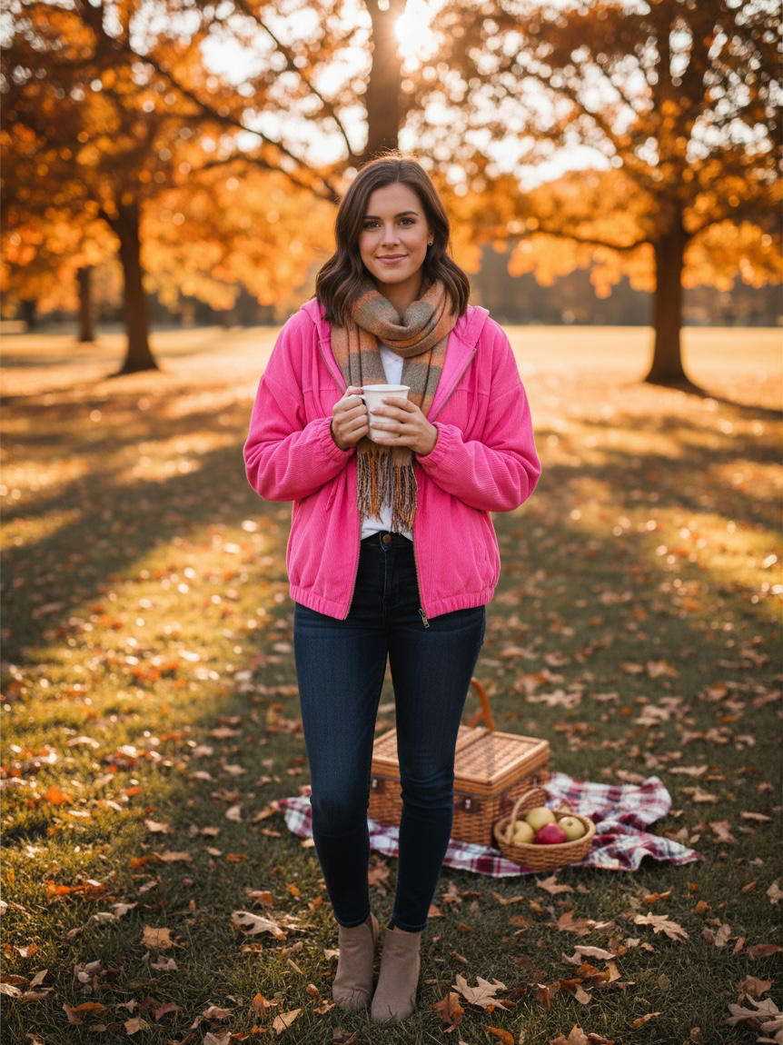 Blu Pepper Corduroy Jacket Pink