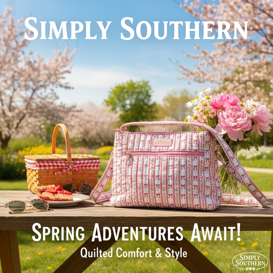 Simply Southern Quilted Crossbody Pink Bow