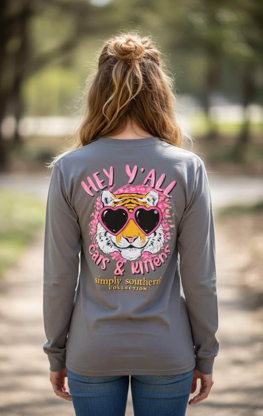 HEY Y'ALL CATS AND KITTENS LONG SLEEVE