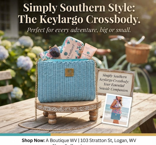 SIMPLY SOUTHERN KEY LARGO CROSSBODY LT BLUE