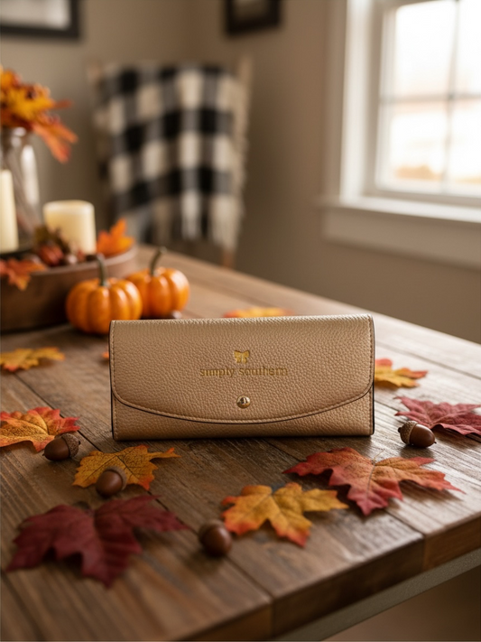 Simply Southern Large Card Holder Gold