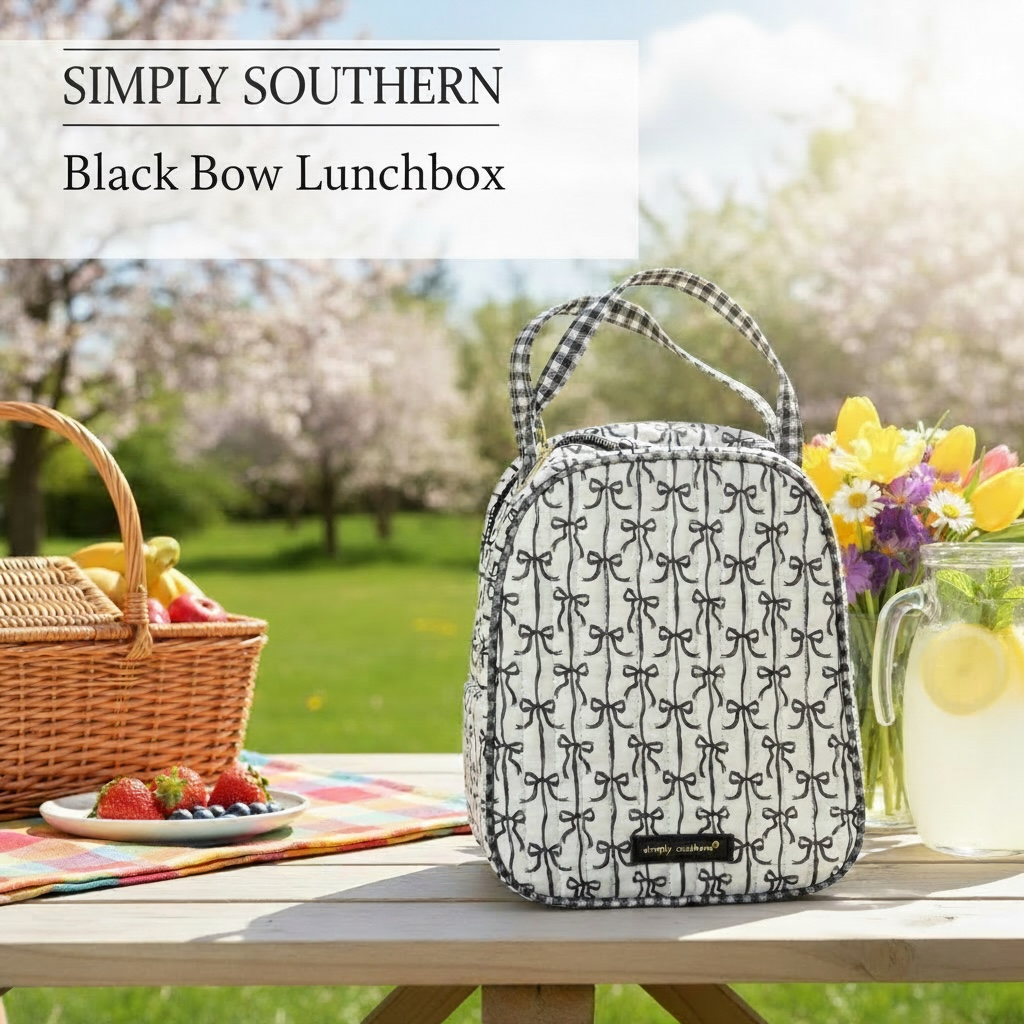 Simply Southern Lunch Box Black Bow