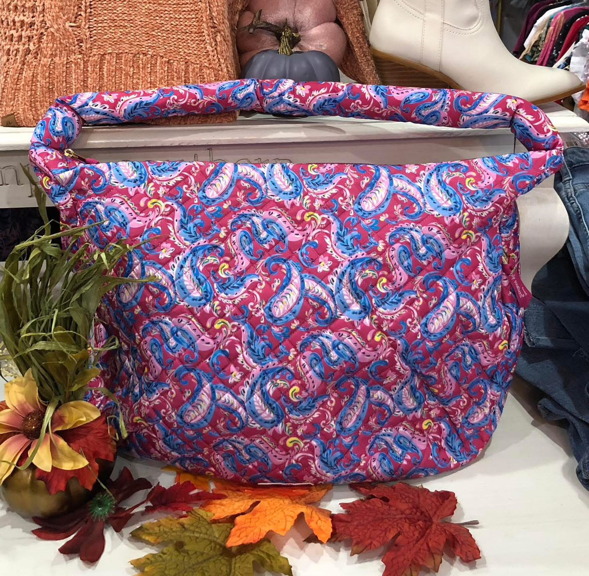 QUILTED HOBO BAG PAISLEY