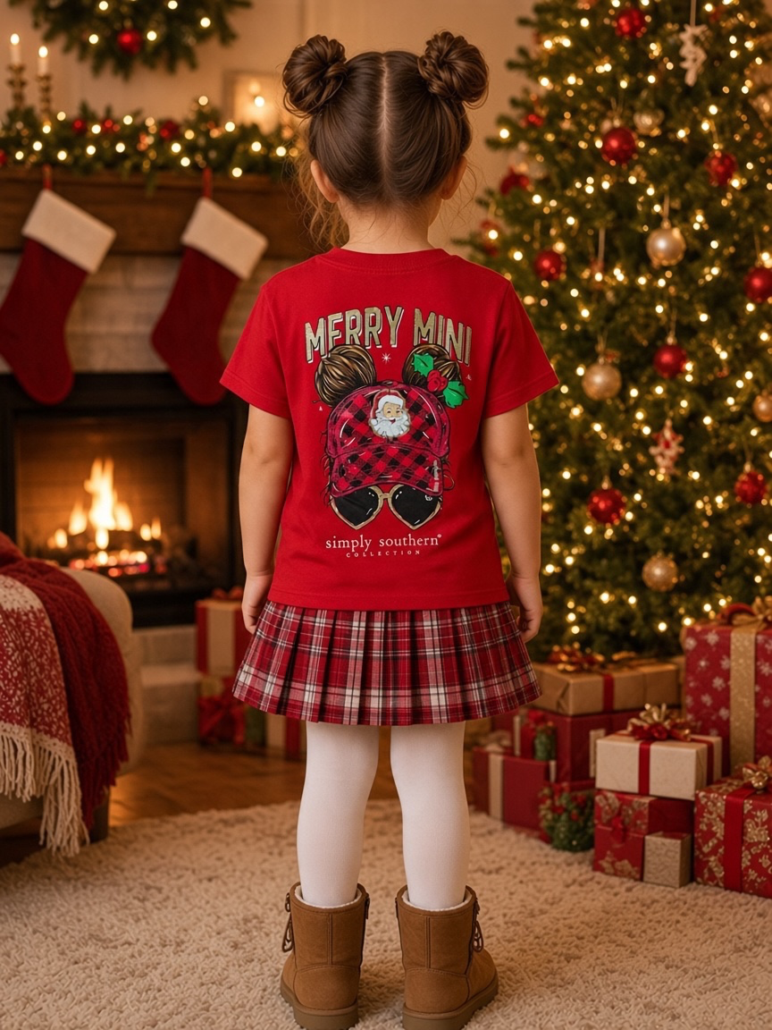 Simply Southern Merry Mini Red Christmas Graphic T-Shirt