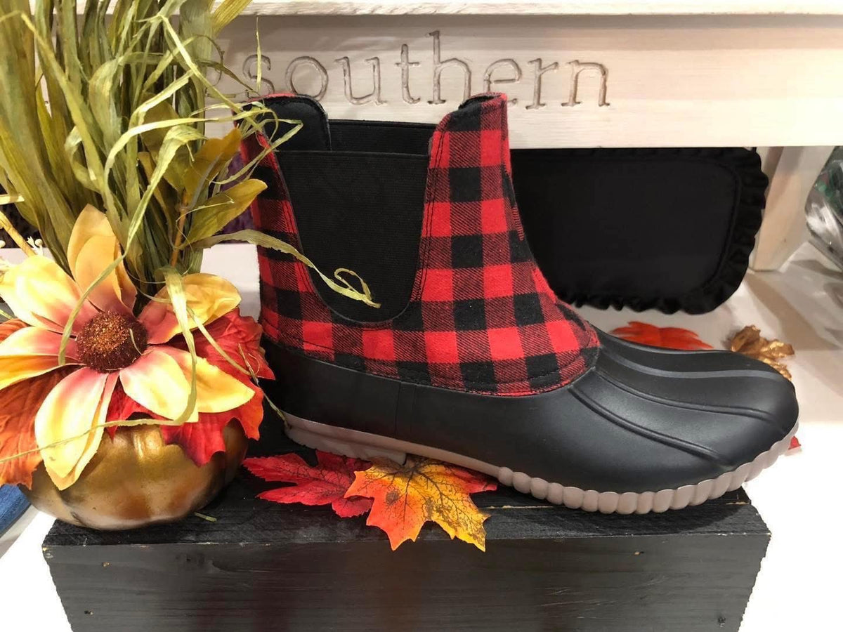 Slip On Duck Boot in Buffalo Plaid