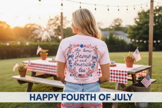 Simply Southern She loves Jesus and America too