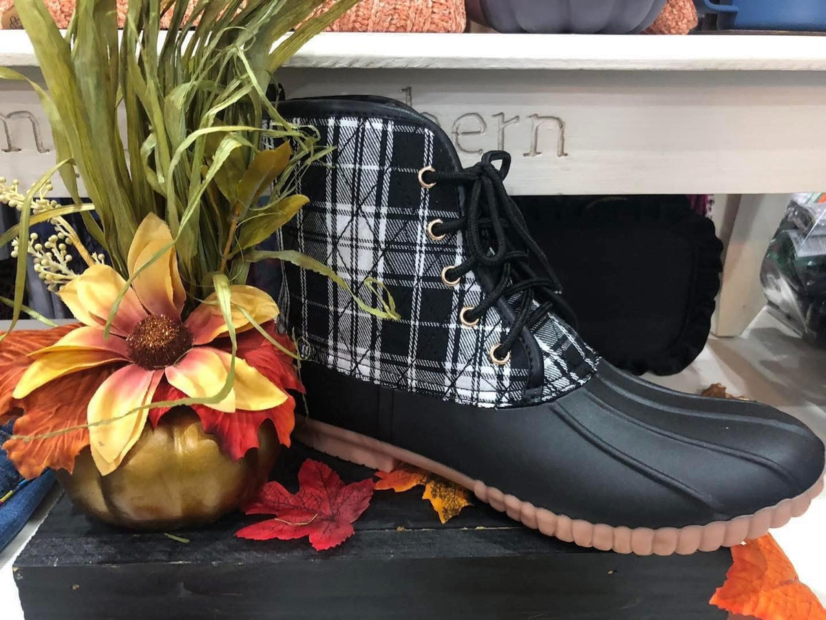 TARTAN DUCK BOOTS BY SIMPLY SOUTHERN