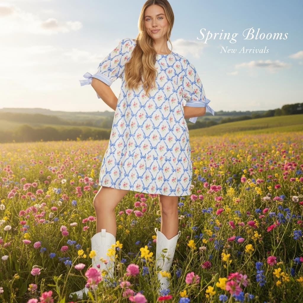 She+Sky Blue Bow Dress