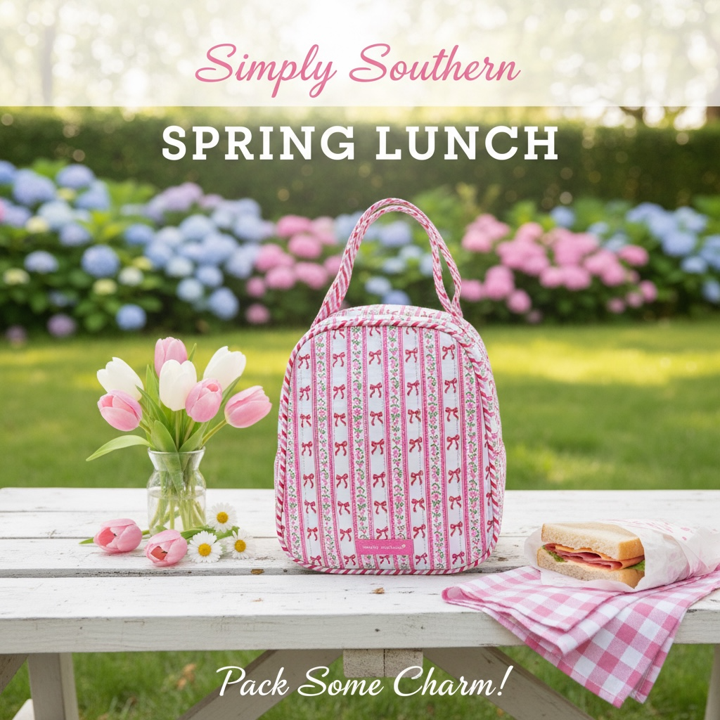Simply Southern Lunch Box Pink Bow