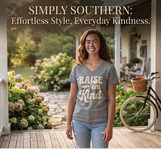 SIMPLY SOUTHERN VNECK-RAISE