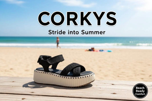 Corkys Total Catch Black Platform Sandals