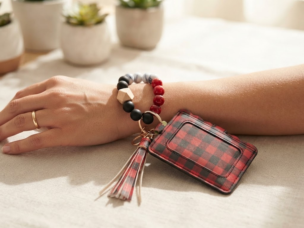 Beaded Bangle Wallet-Wristlet