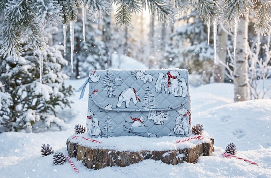 BRUSH & COSMETIC CASE- BEARY MERRY