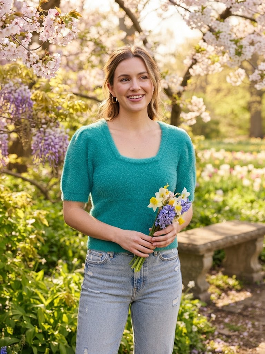 She+Sky Sweater Teal