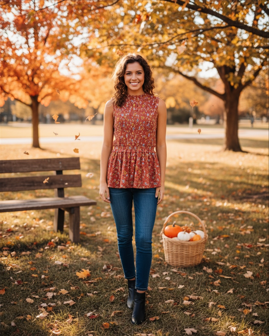 GIVEN KALE FLORAL TOP