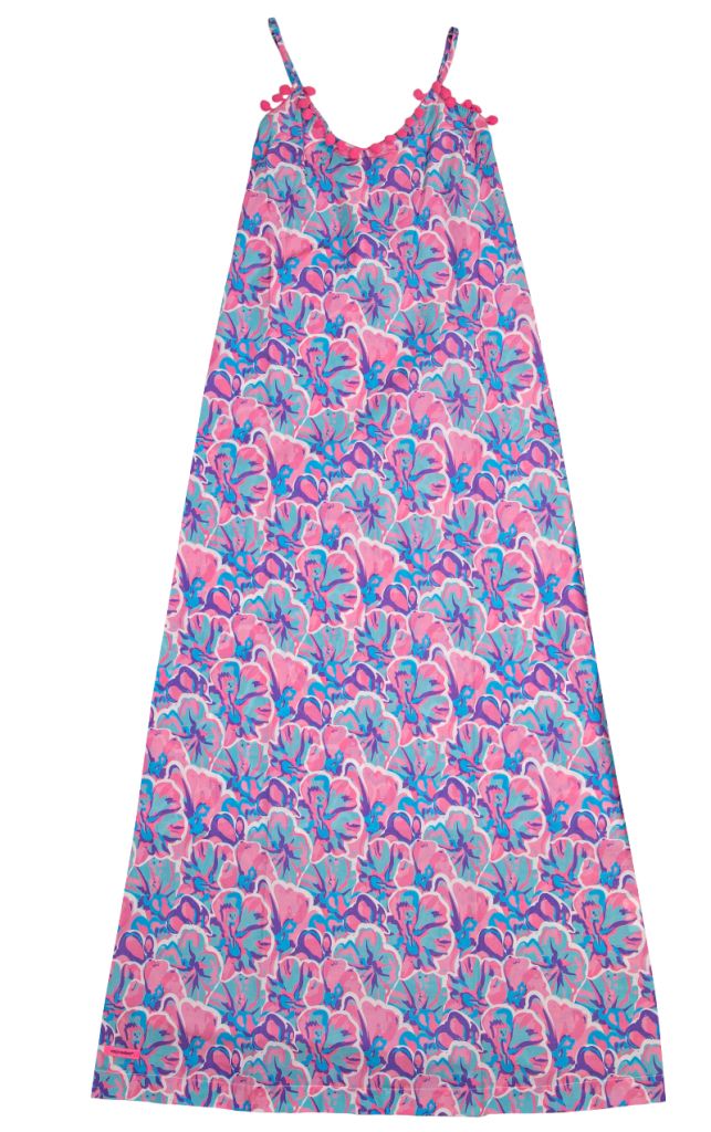 SIMPLY SOUTHERN SPAGHETTI STRAP DRESS-TROPICAL