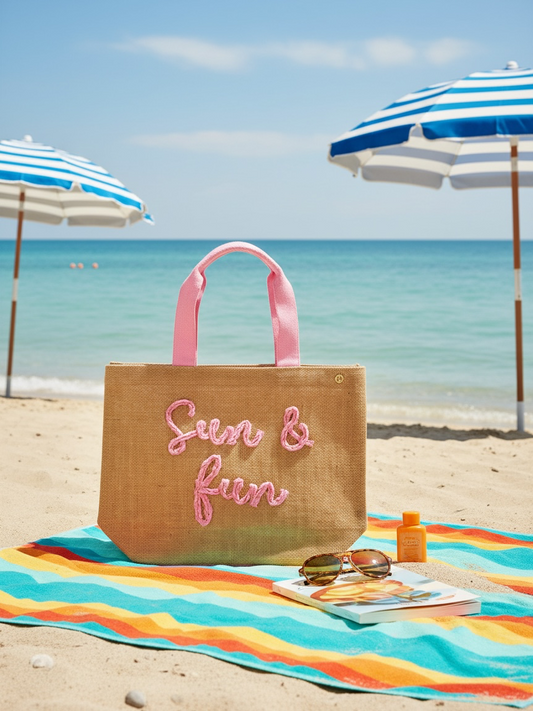EMBROIDERED TOTE SUN