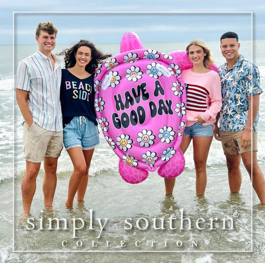 Simply Southern Pink Turtle Inflatable Pool Float