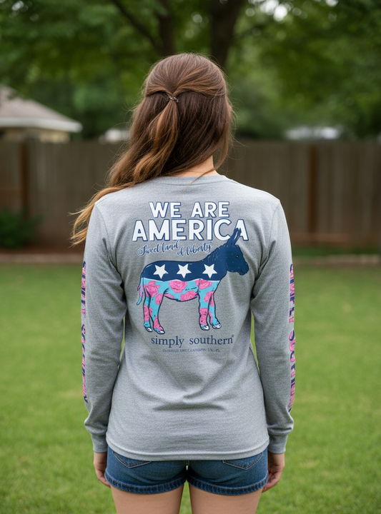 WE ARE AMERICA LONG SLEEVE TEE