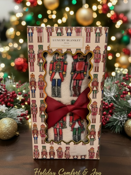 Simply Southern 50X60 Christmas Blanket Nutcracker