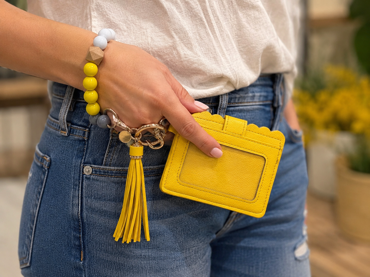 Beaded Bangle Wallet-Wristlet