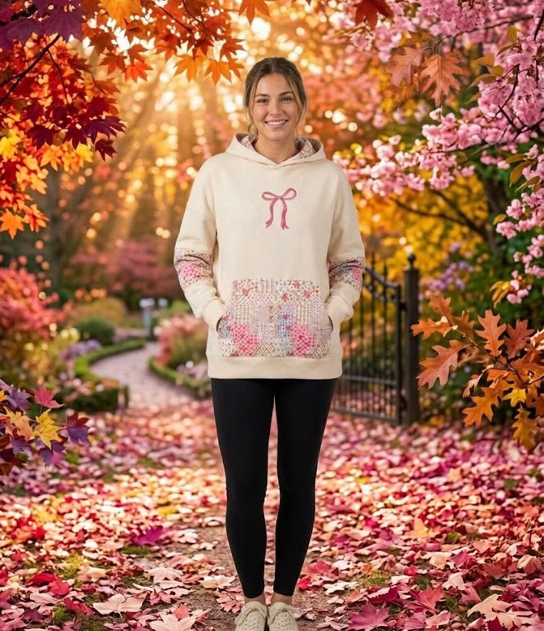 Embellished Bow Hoodie