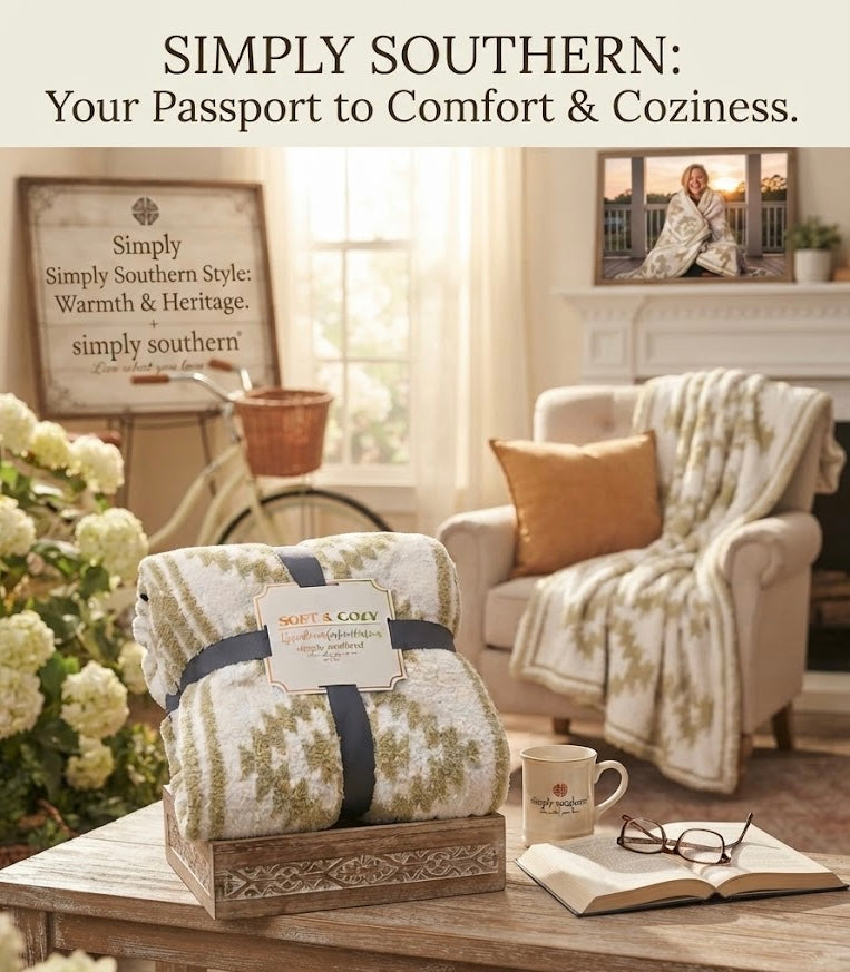 SIMPLY SOUTHERN SOFT & COZY BLANKET TAN