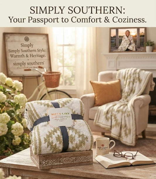 SIMPLY SOUTHERN SOFT & COZY BLANKET TAN