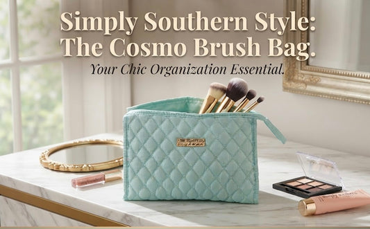 SIMPLY SOUTHERN BRUSH BAG-MINT